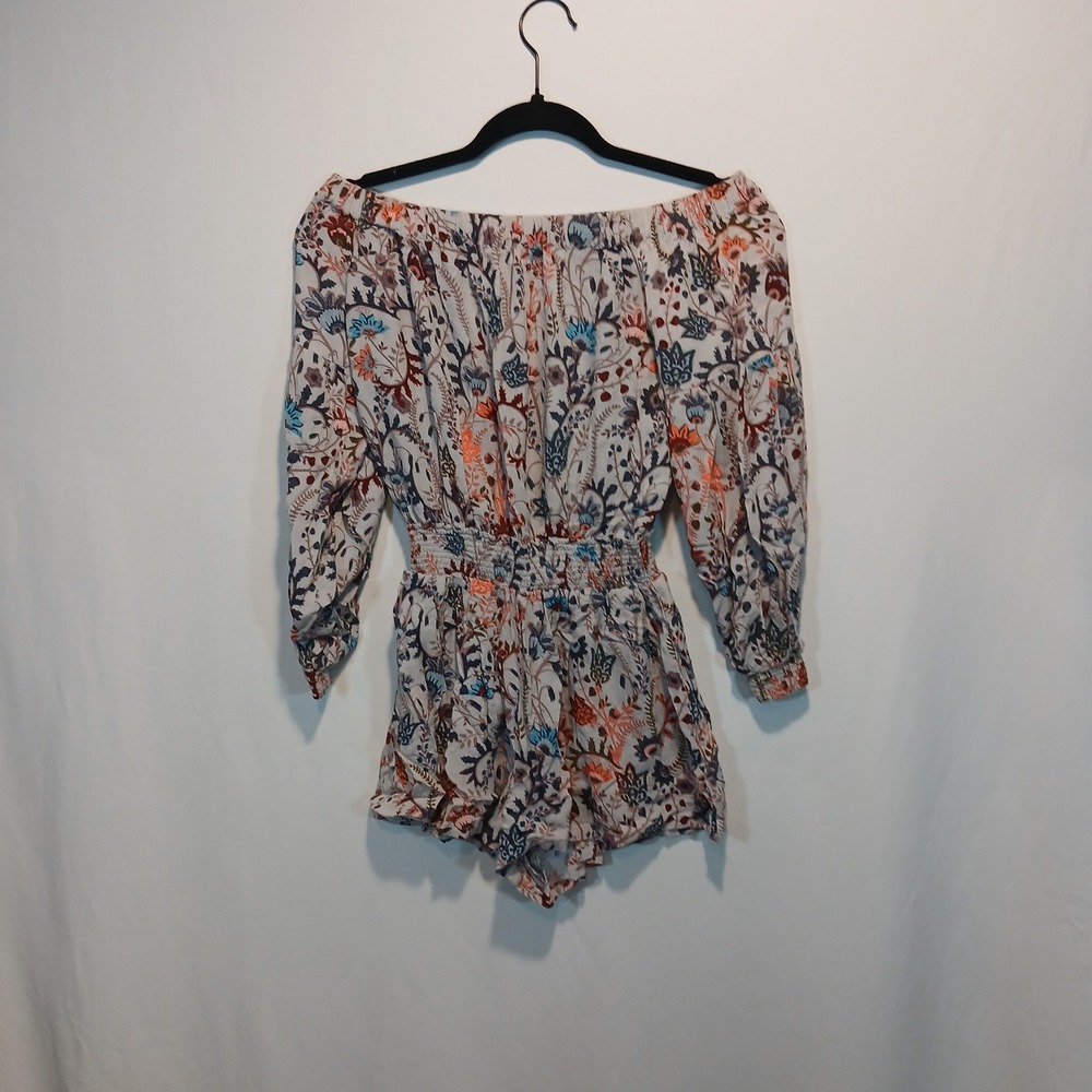 Boho Free People sz XS romper floral flirty hippie bohemian peasant fairy beachy